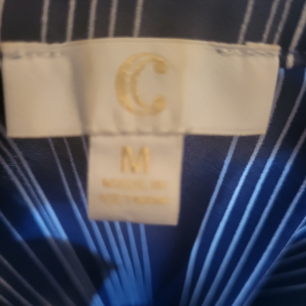 C Sleeveless Top Blue sz M - Picture 3 of 4
